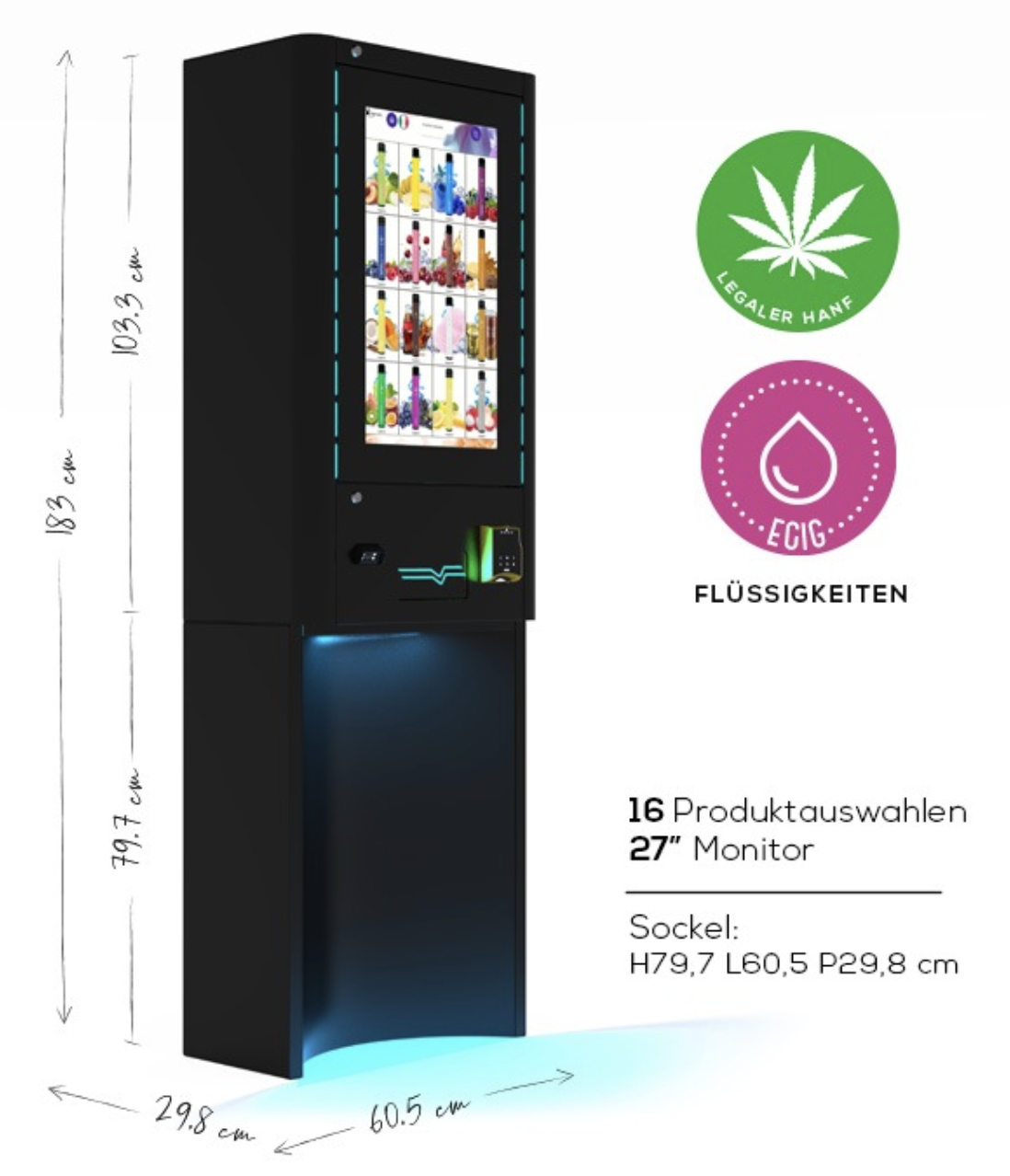 multiface indoor vending machine