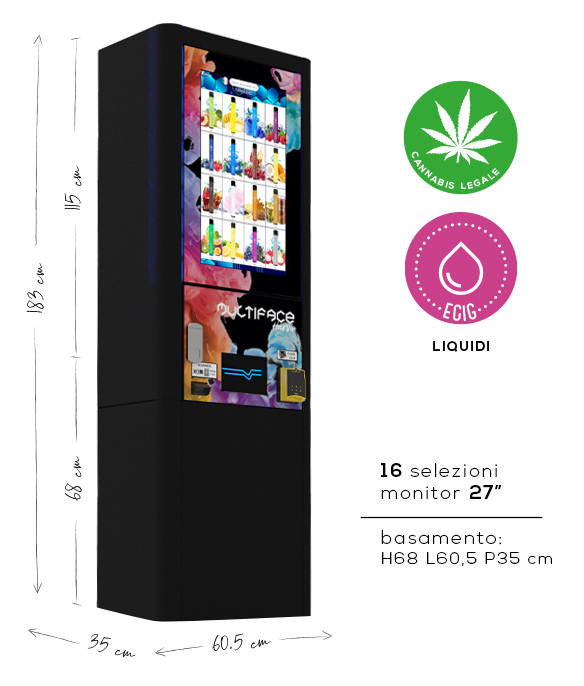 multiface indoor vending machine