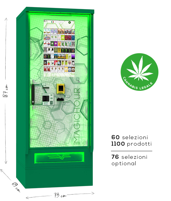 Magic Smart Hour 60 – Touchscreen Vending Machine with 60 Selections and Capacity up to 1,100 Products