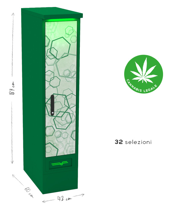 Magic Slave 32, Verkaufssäule mit 32 Auswahlmöglichkeiten zum Anschluss an Magic Touch-Automaten, Kapazität 350 Produkte