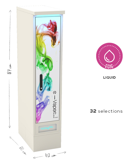 E-Vapor Slave 32 Vending Machine – 32-Selection Expansion Unit Connected to Main Touchscreen Vending Machine