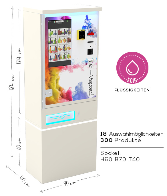 Baby E-Vapor 18 Touchscreen-Dispenser für Liquids und elektronische Einwegzigaretten
